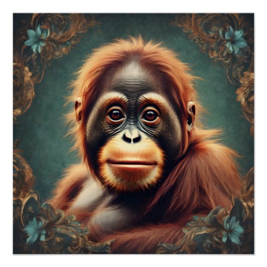 Orangutan no 5 Glossy Poster (Vorderseite)