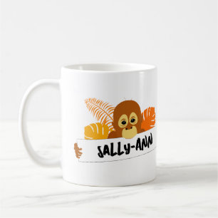 Orangutan Personalisierter Dschungel Kaffeetasse