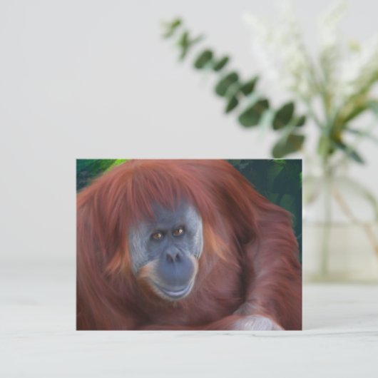 Orangutan Postcard Postkarte (Stehend Vorderseite)