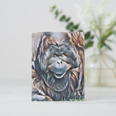 ORANGUTAN POSTKARTE (Stehend Vorderseite)