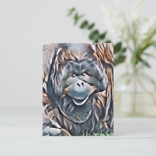ORANGUTAN POSTKARTE (Stehend Vorderseite)
