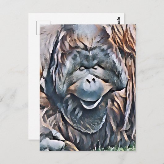 ORANGUTAN POSTKARTE (Vorne/Hinten)