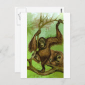 Orangutan Postkarte (Vorne/Hinten)