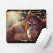 Orangutan & Rainforest Wildlife support Mousepad (Mit Mouse)
