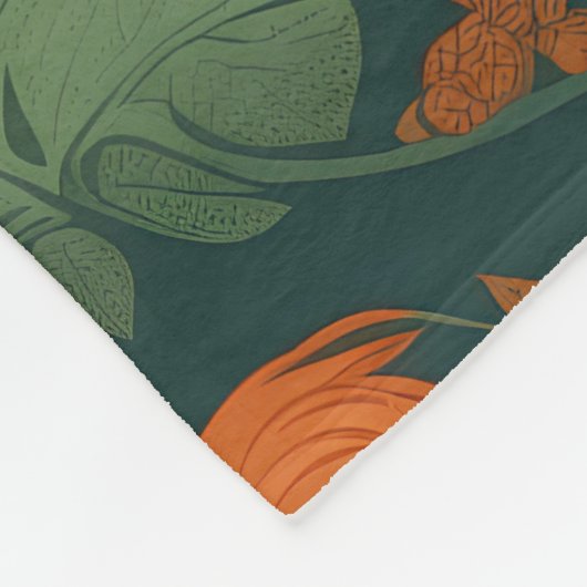 Orangutan Retro Personalisiertes Muster Fleecedecke (Ecke)