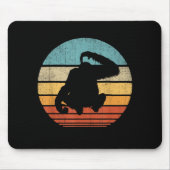 Orangutan Retro Vintag Sunset Mammal Animal Mousepad (Vorne)
