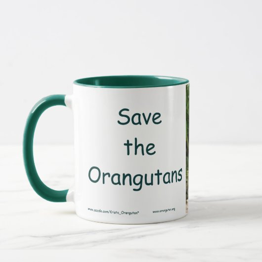 Orangutan Rette Große Affen Tasse (Links)