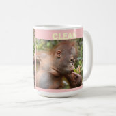 Orangutan sauber und schmutzig kaffeetasse (VorderseiteRechts)