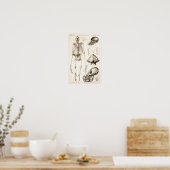 Orangutan Skeleton Skull Veterinary Anatomy Print Poster (Küche)