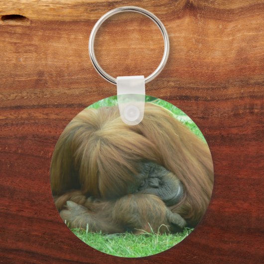 Orangutan Snoozing Schlüsselanhänger (Vorderseite)