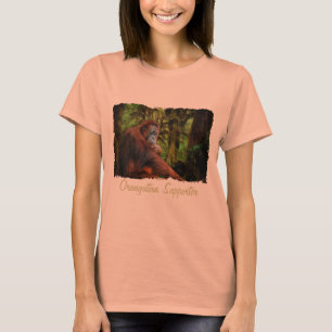 Orangutan Supporter Red Ape Wildlife Art Shirt