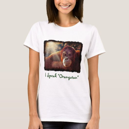 Orangutan Supporter Red Ape Wildlife Art Shirt (Vorderseite)