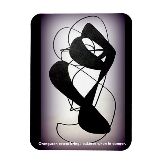 Orangutan Totem Magnet (Vertikal)