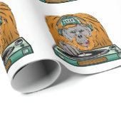 Orangutan-Turntable Geschenkpapier (Rolleneckpunkt)