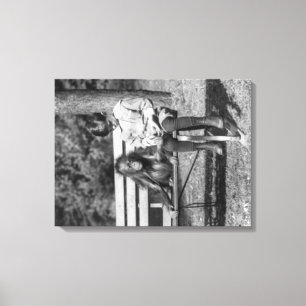 Orangutan und Junge im Nationalen Zoofoto Leinwanddruck