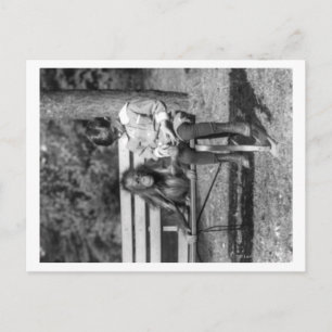 Orangutan und Junge im Nationalen Zoofoto Postkarte