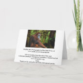 Orangutan und Regenwald Geburtskarte Karte (Rückseite)