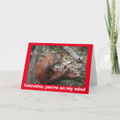 Orangutan Valentine Feiertagskarte (Vorderseite)