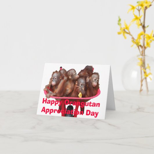 Orangutan Wertungstag Karte (Gelbe Blume)
