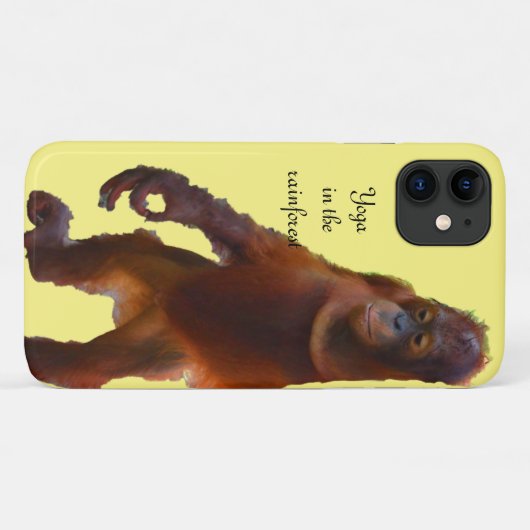 Orangutan Yoga im Regenwald Case-Mate iPhone Hülle (Rückseite (Horizontal))