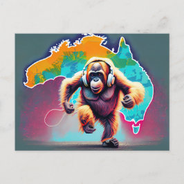 Orangutang in Australien Postkarte
