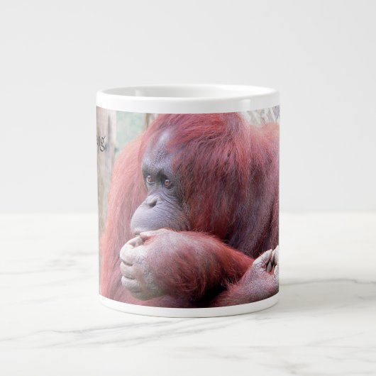 Orangutang-Tasse Jumbo-Tasse (Vorderseite)