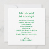 Orangutangs feiern, Affenbild Geburtstag Einladung (Rückseite)