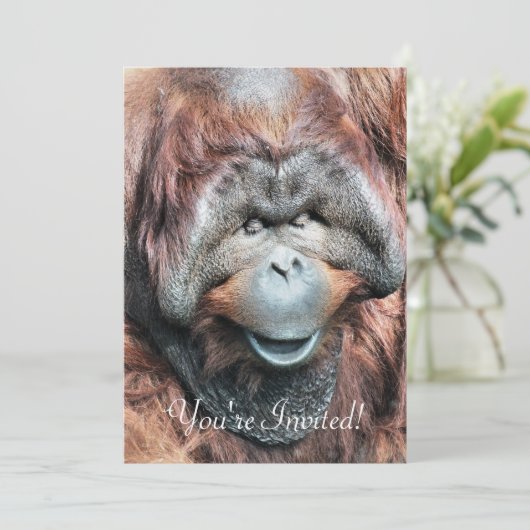 ORANGUTANS EINLADUNG (Stehend Vorderseite)