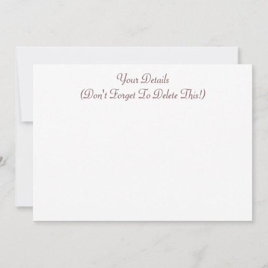 ORANGUTANS EINLADUNG (Rückseite)