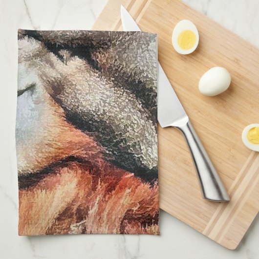 ORANGUTANS GESCHIRRTUCH (Viertel Falte)