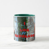 Orangutans Ich mag Rotkehlchen Tasse (Zentrum)