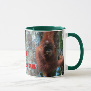 Orangutans Ich mag Rotkehlchen Tasse