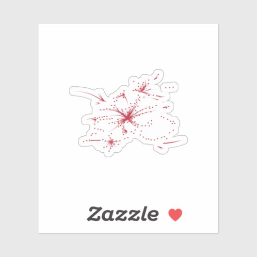 Orangy Red, Cyan und Magenta dot Aufkleber (Blatt)