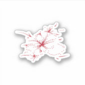 Orangy Red, Cyan und Magenta dot Aufkleber (Vorderseite)