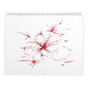 Orangy Red, Cyan und Magenta dot Kalender