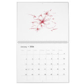 Orangy Red, Cyan und Magenta dot Kalender (Jan 2026)