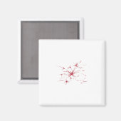 Orangy Red, Cyan und Magenta dot Magnet (Vorderseite/Rückseite)