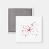 Orangy Red, Cyan und Magenta dot Magnet (Vorderseite/Rückseite)
