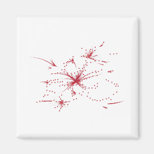 Orangy Red, Cyan und Magenta dot Magnet