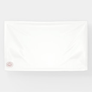 Orangy Red dekorative Design Vinyl Banner