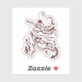 Orangy Red Dekordesign Aufkleber (Blatt)