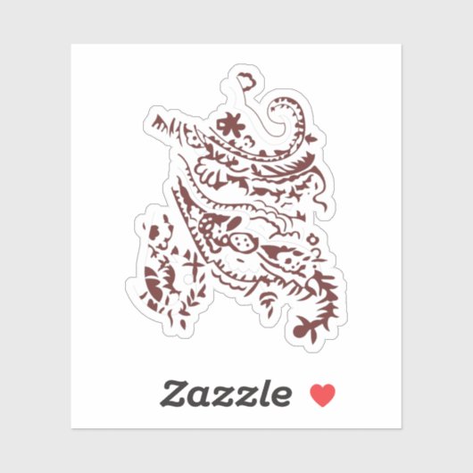 Orangy Red Dekordesign Aufkleber (Blatt)