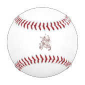 Orangy Red Dekordesign Baseball (Rückseite)