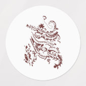 Orangy Red Dekordesign Etiketten (Design 1)