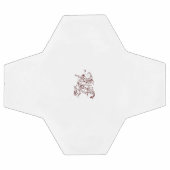 Orangy Red Dekordesign Fußball (Flach)