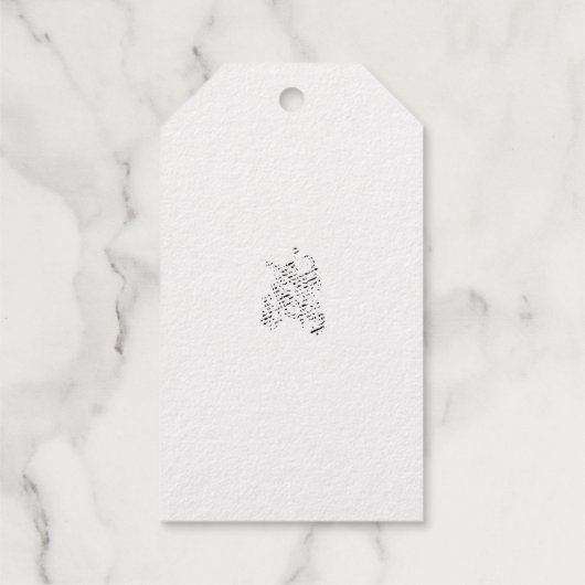 Orangy Red Dekordesign Geschenkanhänger (Rückseite)