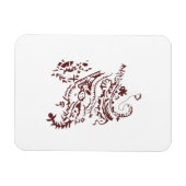 Orangy Red Dekordesign Magnet (Horizontal)