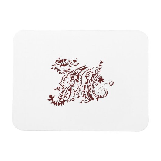 Orangy Red Dekordesign Magnet (Horizontal)