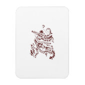 Orangy Red Dekordesign Magnet (Vertikal)