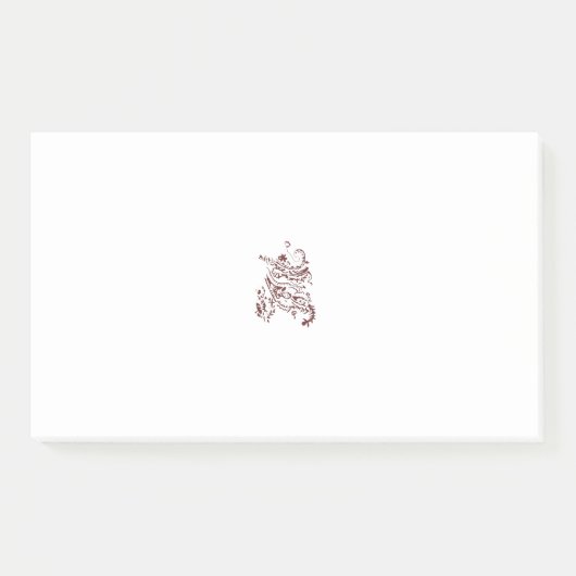 Orangy Red Dekordesign Post-it Klebezettel (Vorderseite)